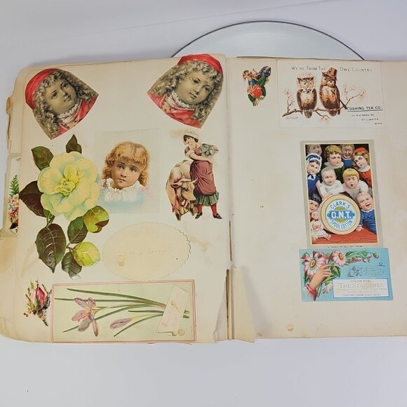 1800s Antique Scrapbook Loaded With Hundreds Of Cards Amazing Historical Book - Picture 16 of 16
